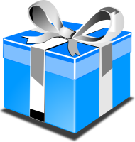 a blue gift box